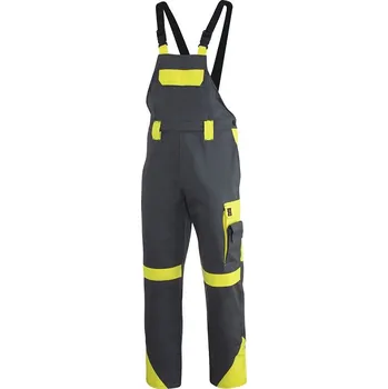 montérky Procera PRACOVNÍ KALHOTY S LACLEM PROPLUS ŠEDO ŽLUTÉ Velikost: 56