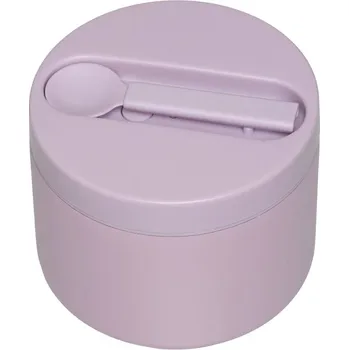 Úložný box Design Letters, Termobox na svačinu To Go s lžičkou malý levandulový 2 díly - Formadore