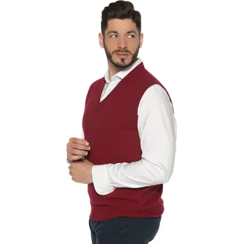 Pánská vesta Duuree.cz Kašmírová vesta Marco Barva: Bordó, Velikost: 2XL