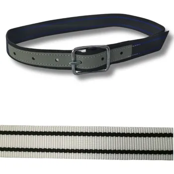 Značení hospodářského zvířete Řemen krční podšitý kůží, 100 cm, bílý s černými pruhy