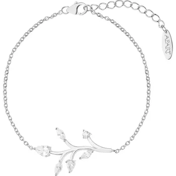 Náramek Stříbrný náramek - listy - AP535-7005