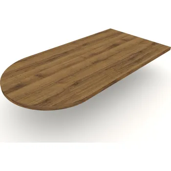 Stolová deska stolová deska půlkruh Sherman koňakově hnědý Tloušťka: 18 mm, Rozměr (š × h): 800 × 450 mm