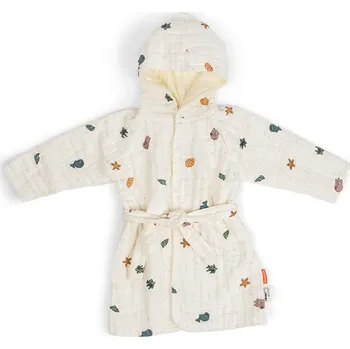 koupací vanička DONE BY DEER Župan Sea friends GOTS béžový 3-4r