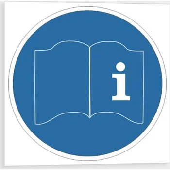 Příkaz čti návod k obsluze Samolepka 150 x 150 mm tl. 0.1 mm - Kód: 27028