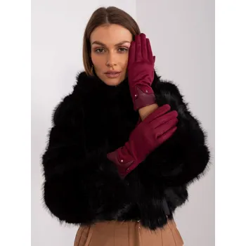 Rukavice Elegantní rukavice Wool Fashion Italia bordó EU velikost: S/M