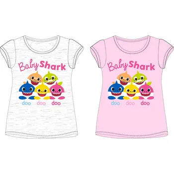 Dívčí tričko Dívčí tričko - Baby Shark 5202029, světle šedý melír Barva: Šedá, Velikost: 98