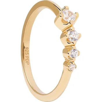 Prsten PDPAOLA Blyštivý pozlacený prsten se zirkony Spark Essentials AN01-801 48 mm + 2 měsíce na vrácení zboží