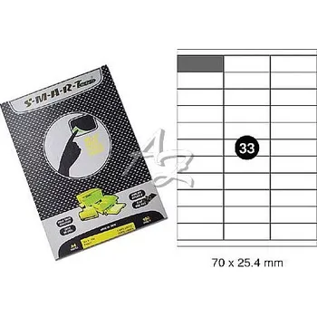 Samolepící etiketa samolepící etikety 70,0x25,4mm/100archů, 33etiket SMART
