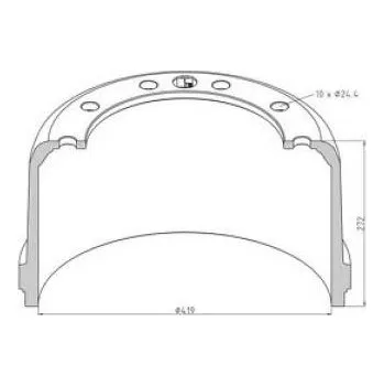 Brzdový buben Brzdový buben 419x220x272/282,7/335/24,4x10 ROR 8787