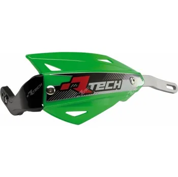 Chránič ruky pro motocykl Kryty páček Rtech Vertigo Alu zelené vč. montážní sady - uni