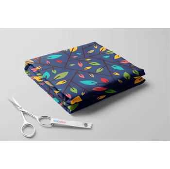 Softshell s beránkem, Geometrické lístky Barva: Modrá