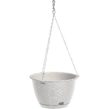 Květináč Prosperplast Květináč RATOLLA ROUND 21,7 v.14,2cm,3,4l,BÍ (S449) závěsný