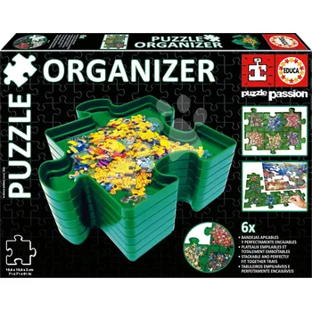 Puzzle organizér Puzzle Sorter Educa 6 stohovatelných přihrádek pro třídění dílků