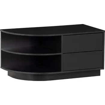 Televizní stolek WOOOD Černý borovicový TV stolek Frederica 78 x 40 cm, levý