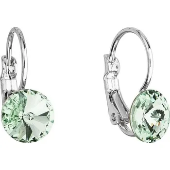 Náušnice Náušnice Rivoli se Swarovski Elements visací Chrysolite 8 mm
