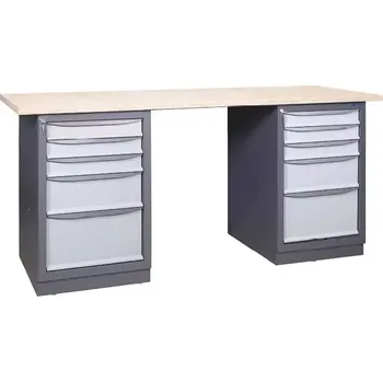 Dílenský stůl SDU 7 250/80 stůl, 2x 5-ti zás.kontejner, spárovka s. 40 mm