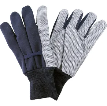 Rukavice Bavlněné žerzejové rukavice pánské - modré - L