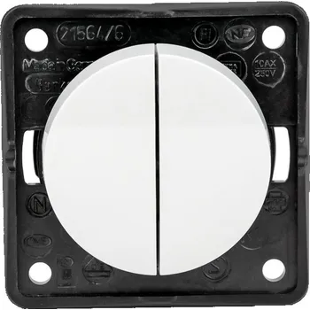 vypínač B.Berker Dvoutlačítkový vypínač řady Berker GmbH Integro Flow Barva: Bílá lesklá