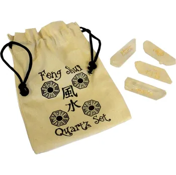Fengshui set v esoterickém sáčku - Přírodní Křemen