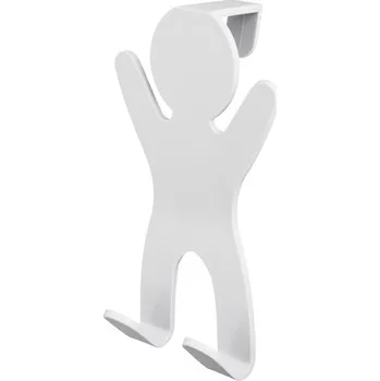 Držák na ručník BISK Erga City, dvojitý háček na dveře k zavěšení, šedá, ERG-06654