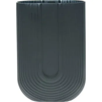 Váza Skleněná váza s reliéfem Eleanor, 16,5 x 23,5 x 7,5 cm, matná černá