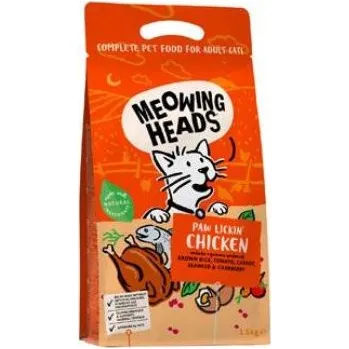 Krmivo pro kočku MEOWING HEADS Paw Lickin’ Chicken 1.5 kg