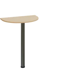 Stolová podnož EJD 1 - 60 přístavba jednací, kovová podnož chrom, síla desky 18 mm, široká 600 mm, bříza světlá