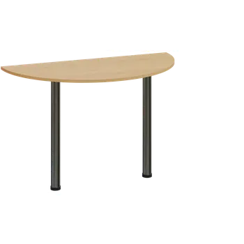 Stolová podnož EJC 1 - 120 přístavba jednací, kovová podnož chrom, síla desky 18 mm, široká 1200 mm, javor horský