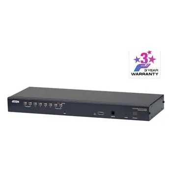 KVM přepínač ATEN 8-port OverNet Cat5 KVM PS/2+USB, OSD, rack, SUN, PON, VNC