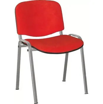 Jednací židle ALTAMIRA židle konferenční, kostra stříbrná, látka SUE 2 červená