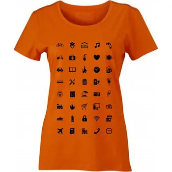 Dámské tričko TUKAN AGENCY Dámské tričko pro cestovatele Urban World Barva: Oranžová, Velikost: S
