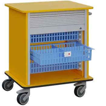 DEXTER 23 vozík boxový, roletový, nízký, 880x780x620 mm, žlutá odio