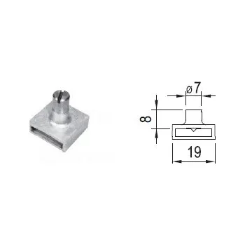 LEHMANN Držák kolíků 8 mm bez prodloužení + červík (LEHMANN Držák kolíků 8 mm bez prodloužení + červík)