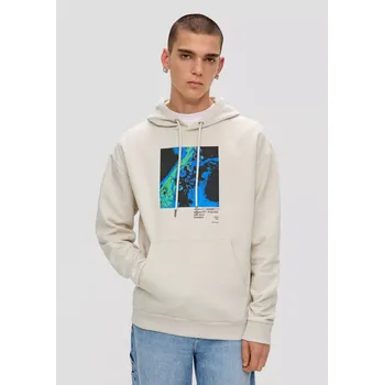 Pánská mikina Q/S s.Oliver pánská mikina s potiskem béžová Velikost: M