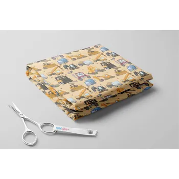 Zakázkový tisk, softshell, kočárkovina... Na stavbě Látky k tisku: Microfirba