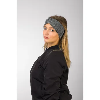 Čelenka VFstyle Pletená čelenka Elegant šedá melé