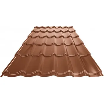Střešní krytina Krytina UNI 1, měděno hnědá RAL 8004, lesklá - tlouška 0,55mm, modul 350