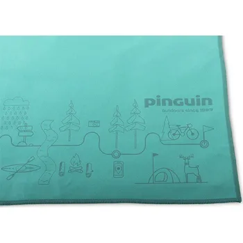 Ručník Pinguin Micro Towel XL - Mapa Petrol