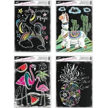 Okenní dekorace Okenní fólie černé ED001 30x42cm