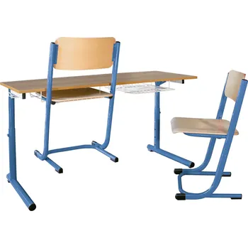 ARNOŠT 2 lavice 2-místná stavitelná, velikost 2 - 6, koš RAL 5015 - modrá