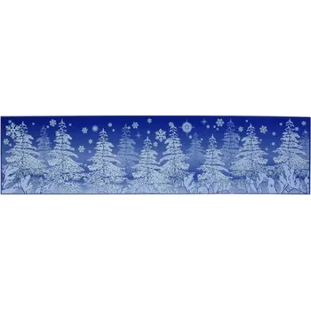 Vánoční dekorace Vánoční samolepka Zimní les 64 x 15 cm