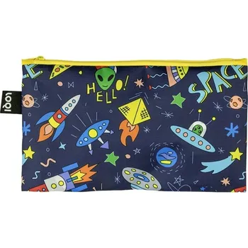 LOQI, Malá taštička Zip Pocket Artist Space Ufo mini z recyklovaného materiálu - Formadore