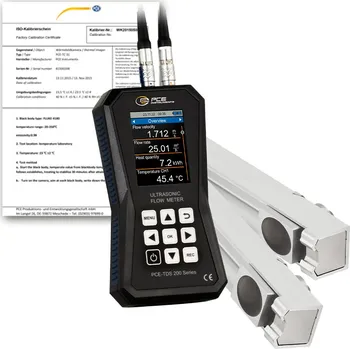 Průtokoměr Průtokoměr PCE-TDS 200 MR, se 2 snímači na liště, jmenovitá šířka DN 50 - 700, certifikát ISO