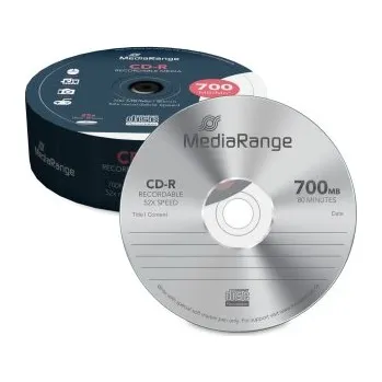 Optické médium MEDIARANGE CD-R 700MB 52x spindl 25ks