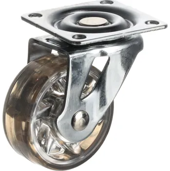 Nábytkové kování Interex Nábytkové kolečko SIMPLE bez brzdy 50 mm / Transparentní hnědá 50 mm