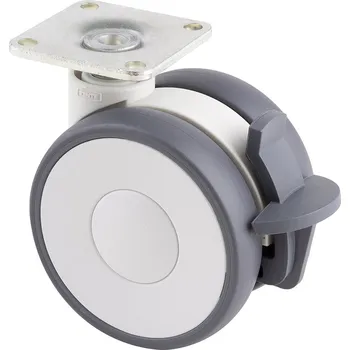 Nábytkové kování TENTE kolečko Linea 65mm s brzdou 70kg světle šedá (TENTE kolečko Linea 65mm s brzdou 70kg světle šedá)