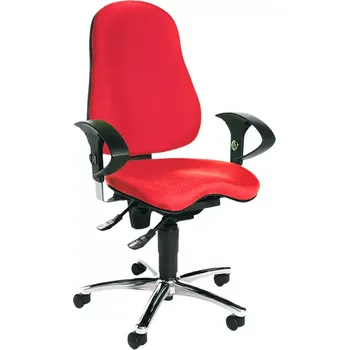 ANDREA židle kancelářská s područkami, červená