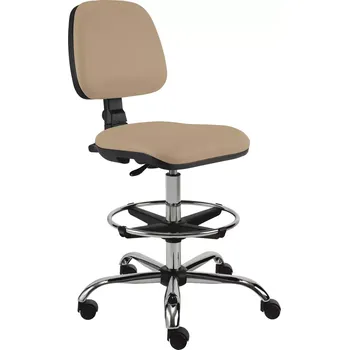 Jídelní židle ELLA - S židle provozní, kříž chrom, koženka AN 096 - koženka béžová