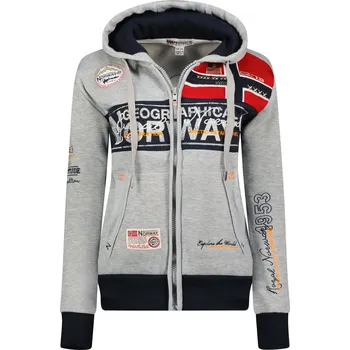 Dámská softshellová bunda Dámská mikina s kapucí Geographical Norway Flyer Barva: Šedá, Velikost: XL