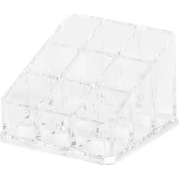 Organizér na rtěnky Compactor – 9 přihrádek, čirý plast